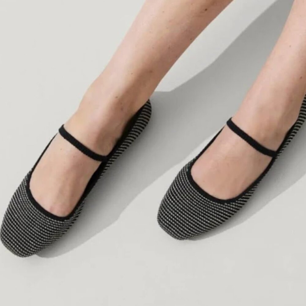 Rothy's The Max Square Mary Jane Women's Flats in Star Studded 8.5